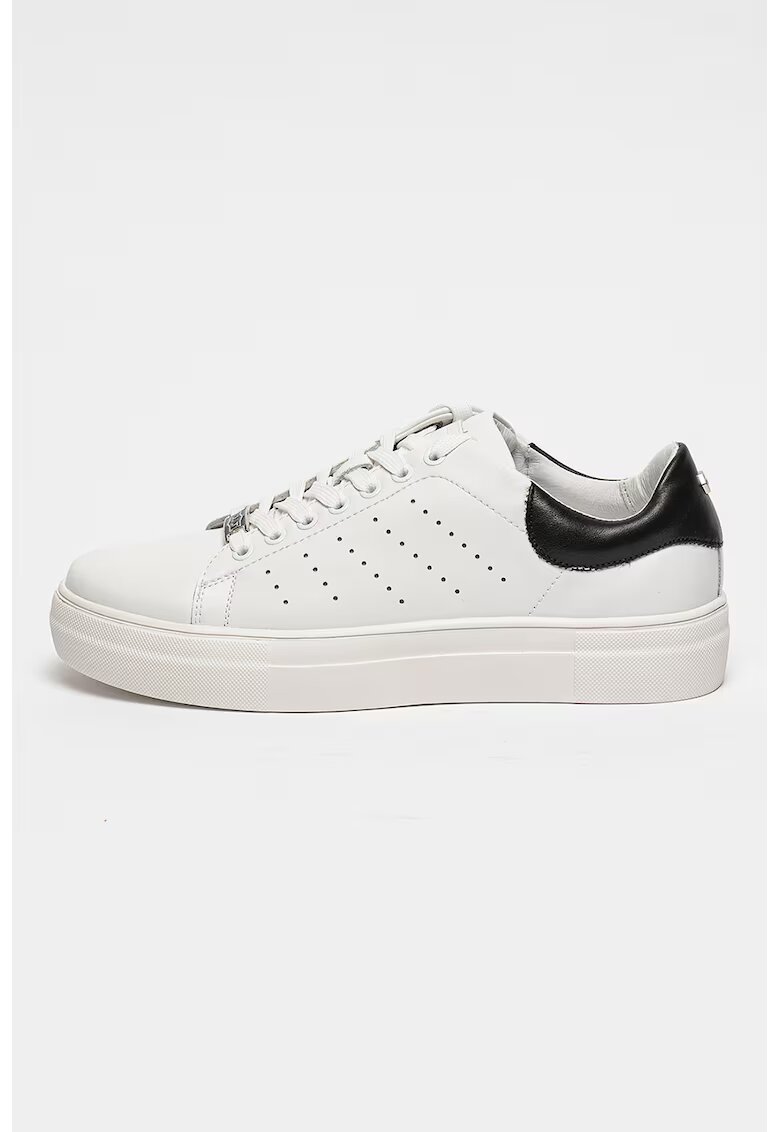 Cult Pantofi sport din piele Lemmy - Alb/Negru