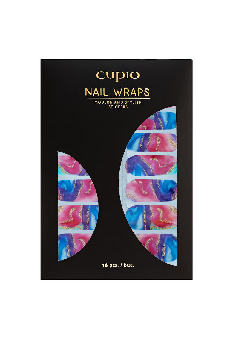 Cupio Abtibilduri pentru unghii set 16 buc - multicolor