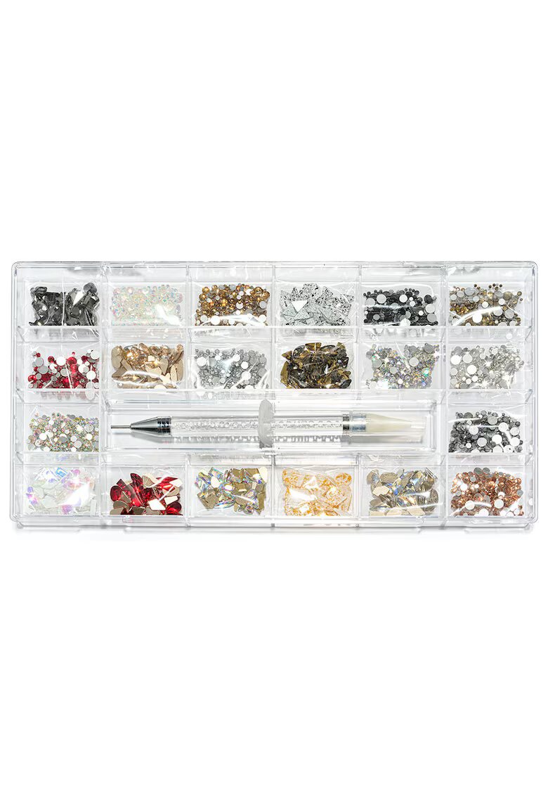 Cupio Cristale de unghii set 1000 bucati - multicolor - 12.7x25cm