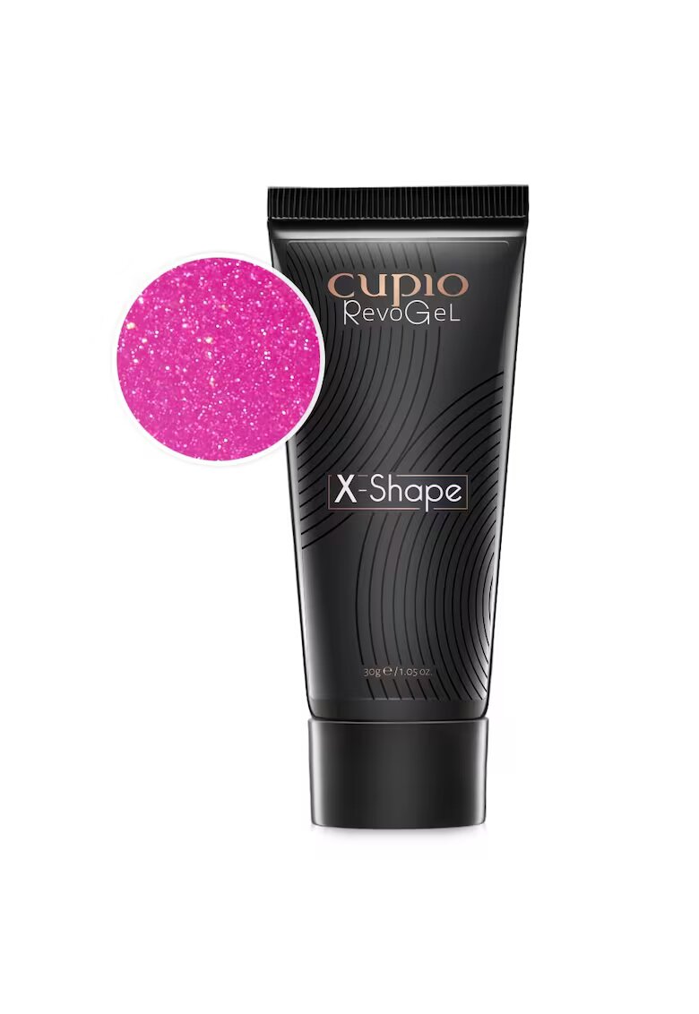 Cupio Gel UV RevoGel X-Shape - 30g - culoare Rose - densitate ridicata - aplicare usoara