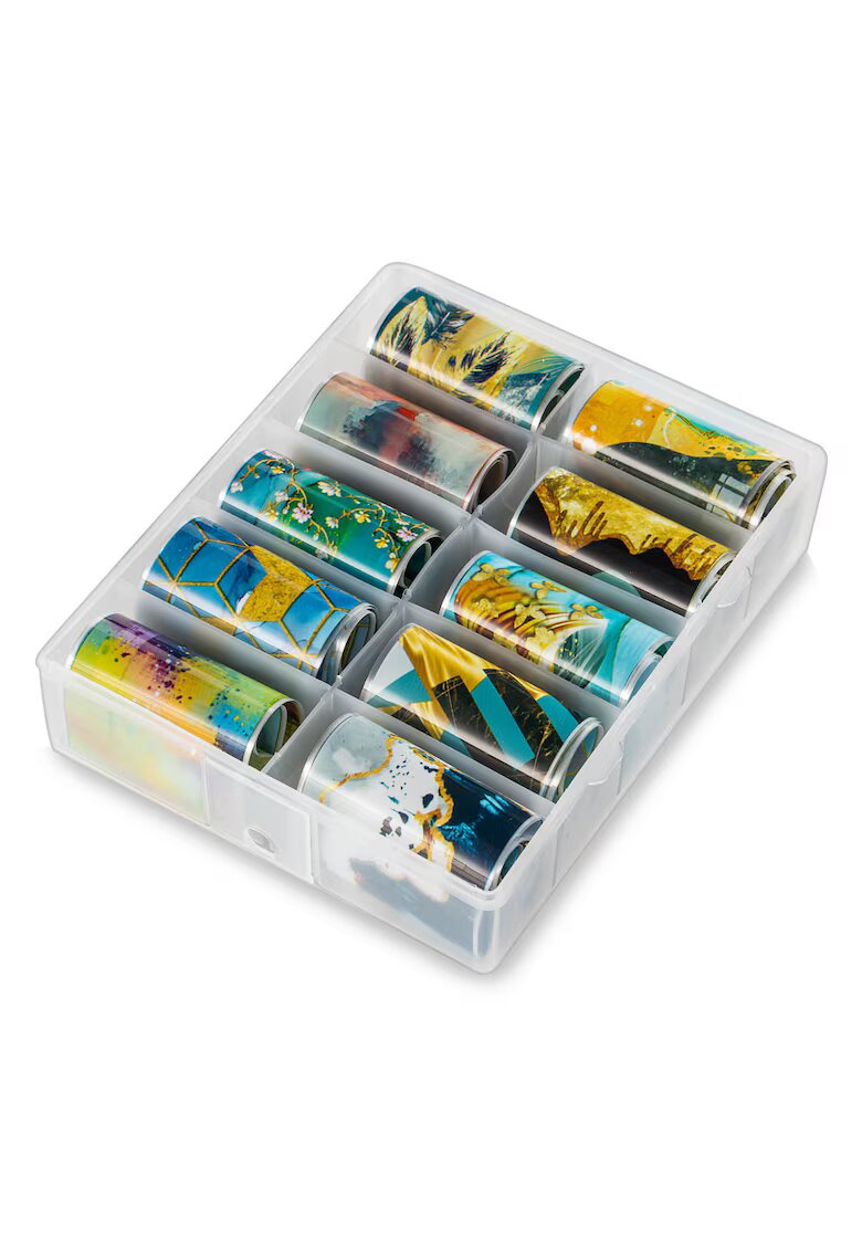 Cupio Set 10 Folii de Transfer Multicolor - Nail Art