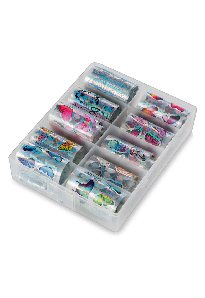 Cupio Set 10 folii de transfer pentru unghii - multicolor
