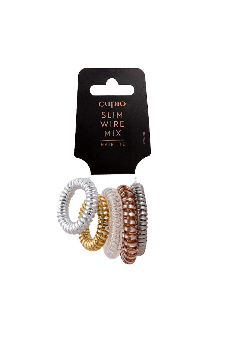 Cupio Set 5 elastice par spirala - Slim Wire Mix
