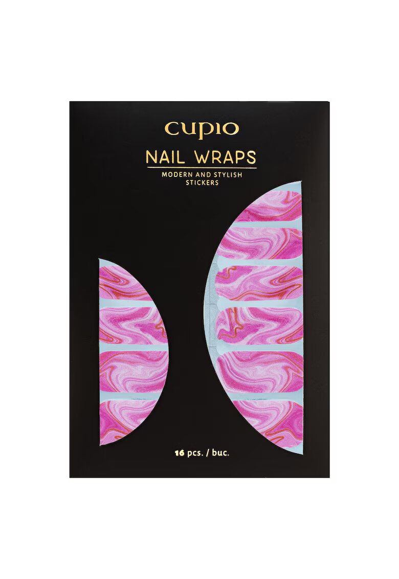 Cupio Sticker pentru unghii set de 16 abtibilduri - roz