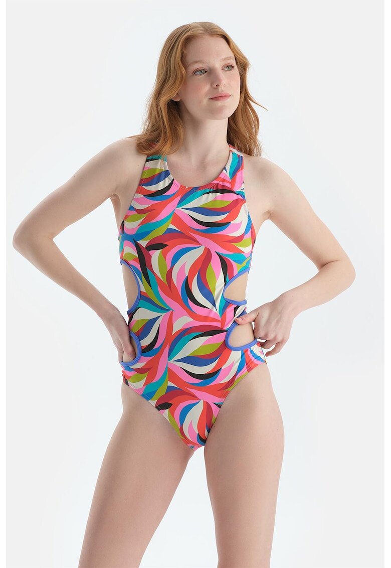 DAGI Costum de baie intreg cu model abstract - Multicolor