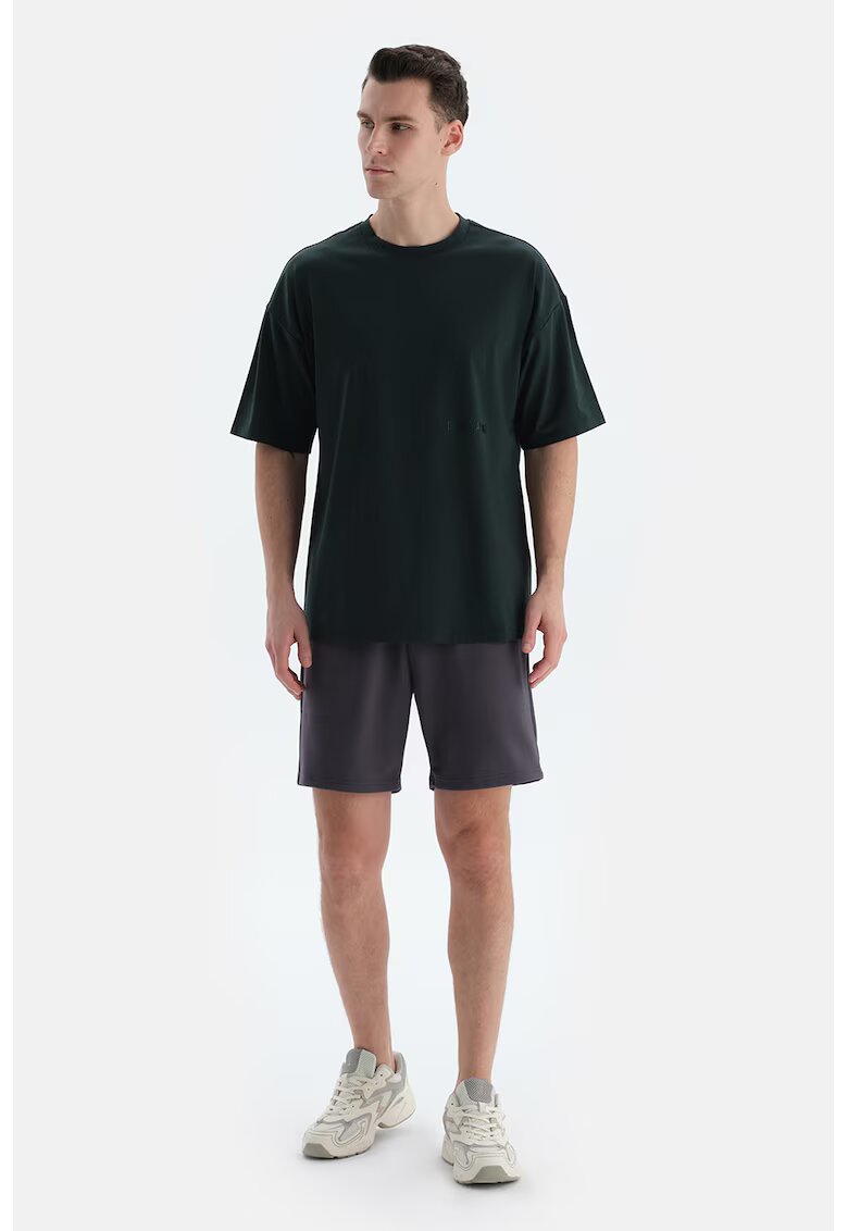 DAGI Pantaloni scurti din amestec de modal cu snur - Gri inchis