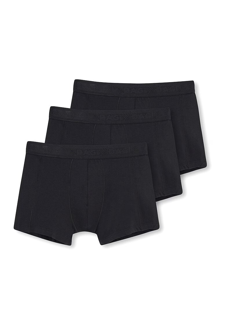 DAGI Set de boxeri din amestec de bumbac si modal - 3 perechi - Negru