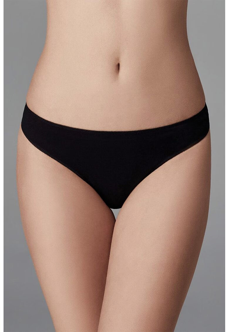 DAGI Set de chiloti uni - 3 perechi - Alb/Negru/Bej