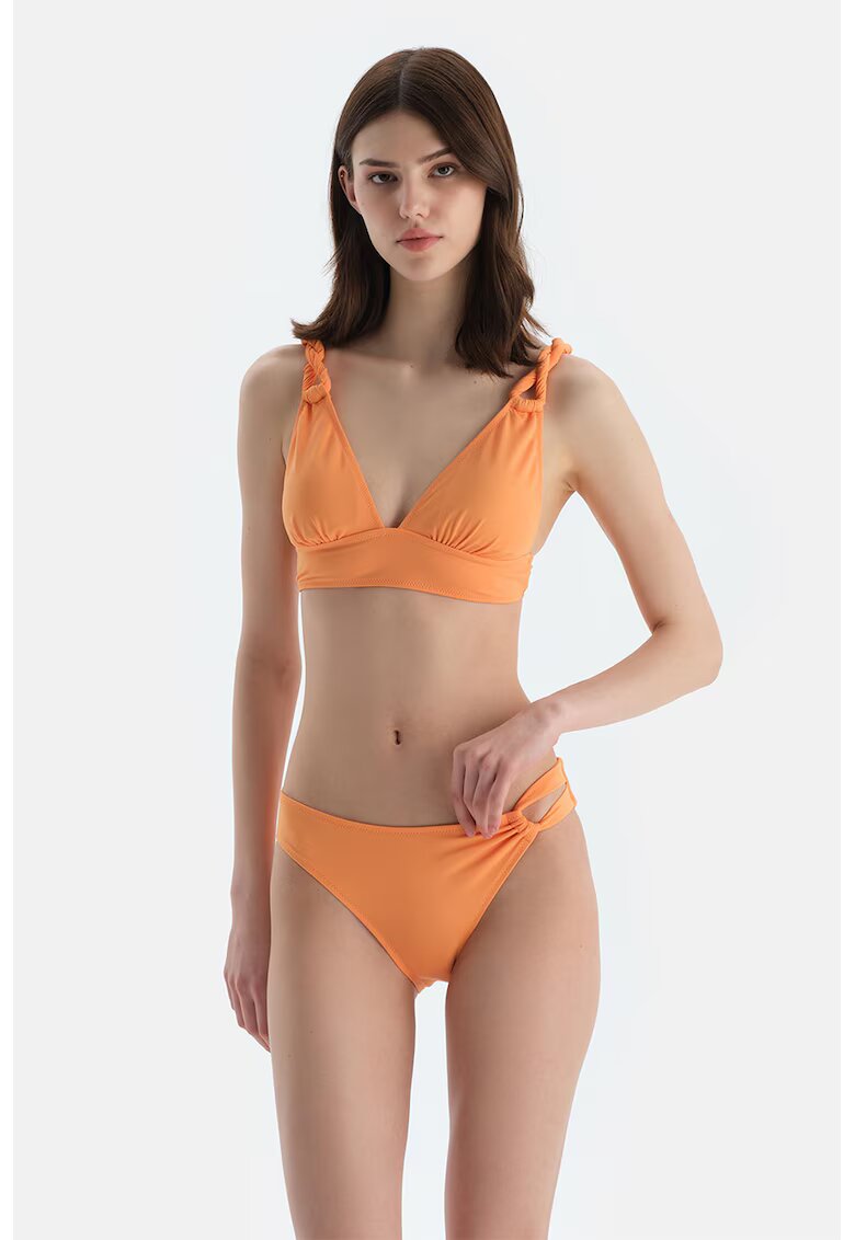 DAGI Slip brazilian cu model uni - Portocaliu deschis
