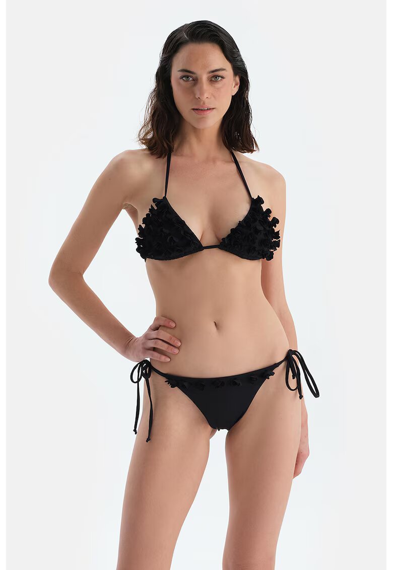DAGI Slip cu snururi laterale - Negru