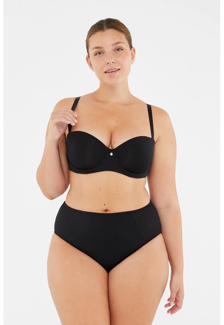 DAGI Sutien balconette cu sustinere metalica - Negru