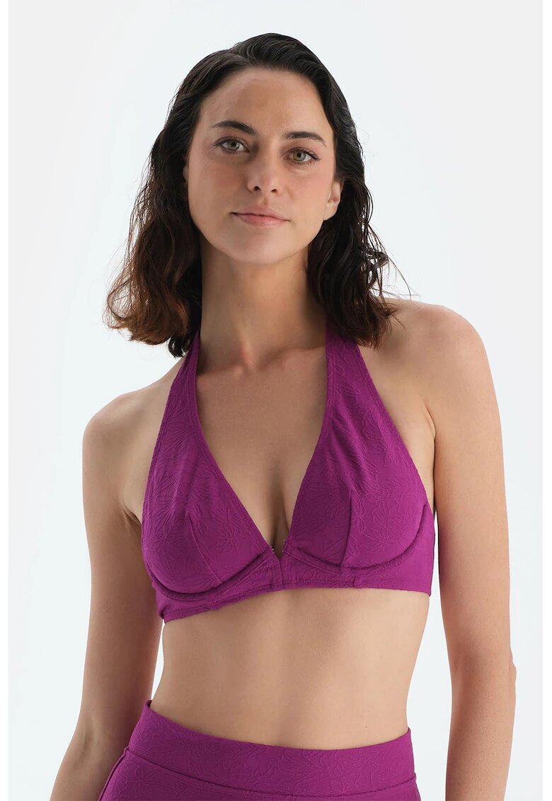 DAGI Sutien de baie cu decolteu halter - Roz fandango
