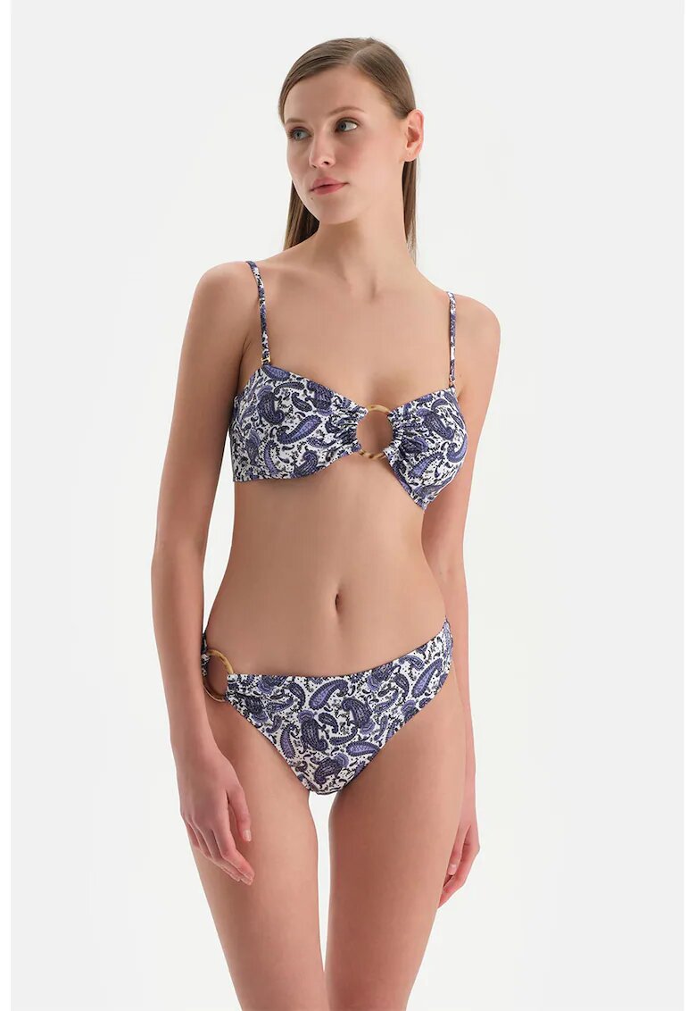 DAGI Sutien de baie cu model paisley - Alb/Violet
