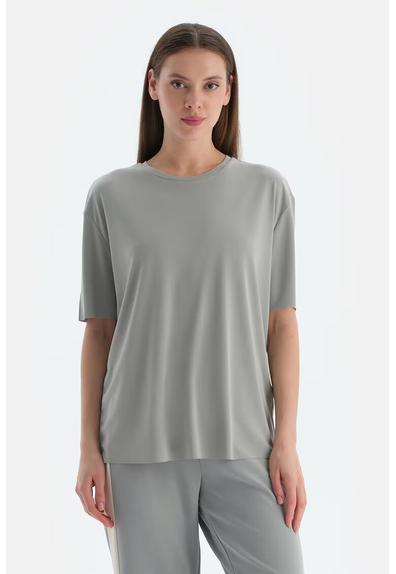 DAGI Tricou lejer din amestec de modal - Gri deschis