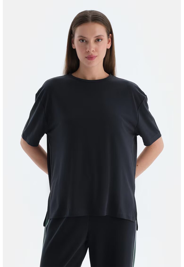 DAGI Tricou uni lejer din amestec de modal - Negru