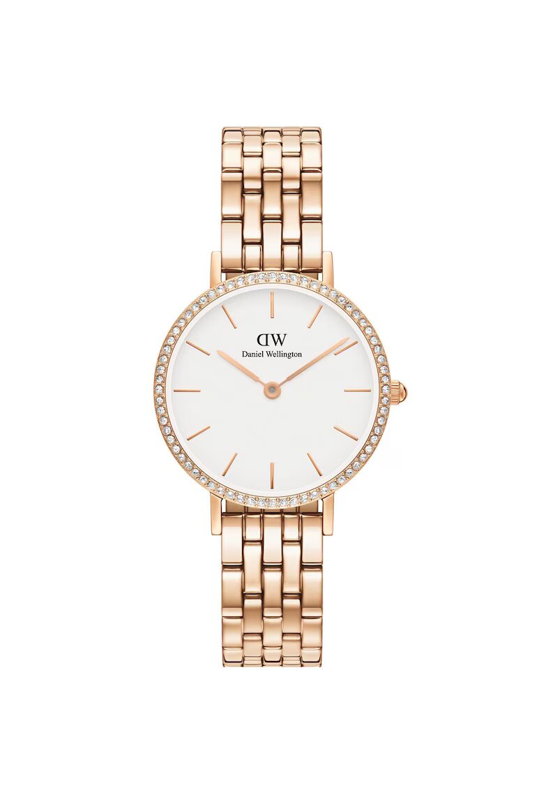 Daniel Wellington DW00100666 Ladies Watch Petite Lumine Bezel 5-Link Melrose 28mm 3ATM