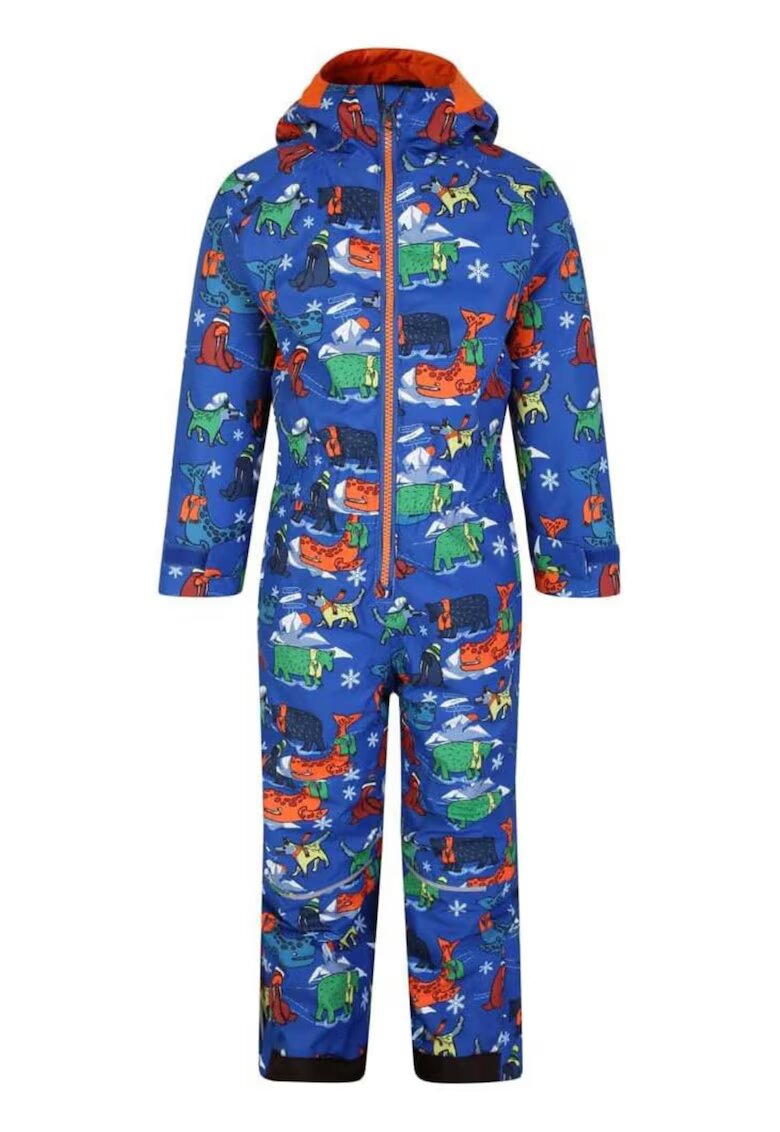 Dare2B Costum de iarna copii albastru - 100% poliester - impermeabil - cu gluga - set