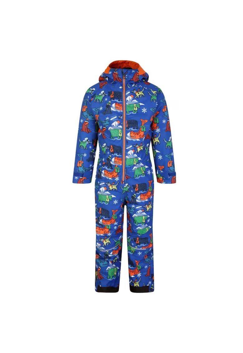 Dare2B Costum de iarna pentru copii - albastru - poliester - impermeabil - cu gluga