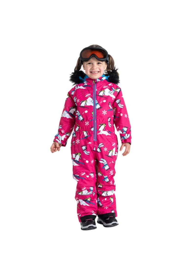 Dare2B Costum de iarna pentru copii roz - 100% poliester - impermeabil - cu gluga - set