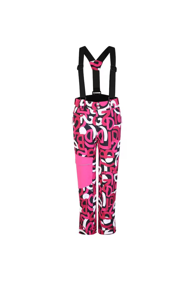 Dare2B Pantaloni de schi copii cu bretele - roz - 100% poliester - impermeabili
