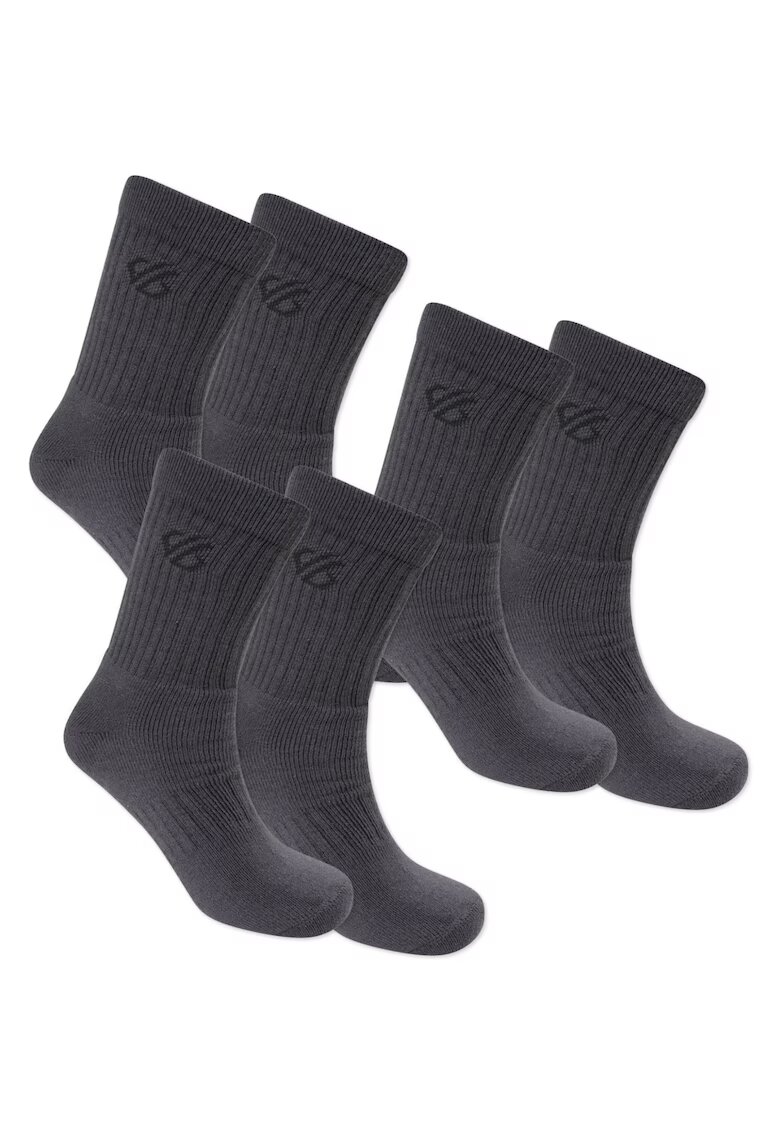 Dare2B Sosete unisex Essentials - set de 3 - gri - bumbac -