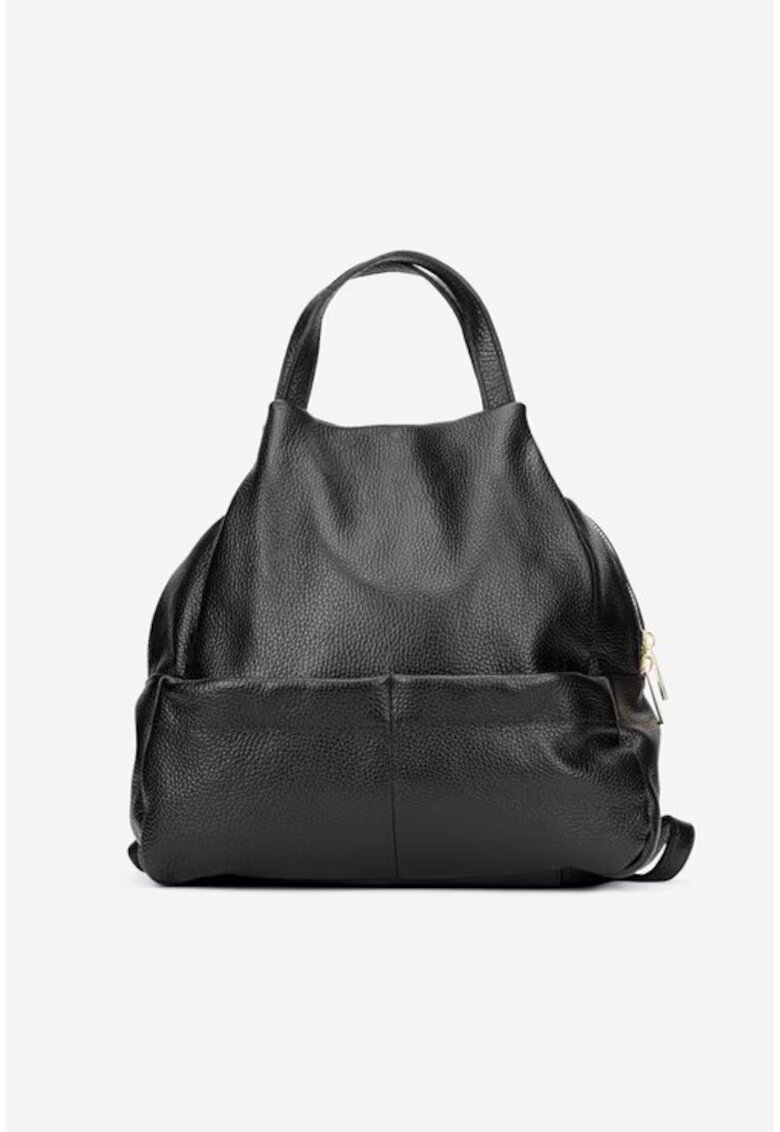 Dasha Rucsac dama din piele naturala texturata neagra