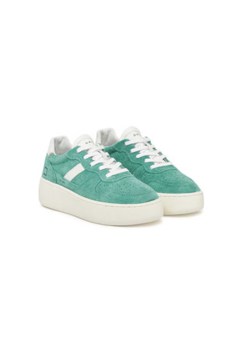 DATE Pantofi sport dama - W421-CP-HA - D A T E - Piele naturala - Verde