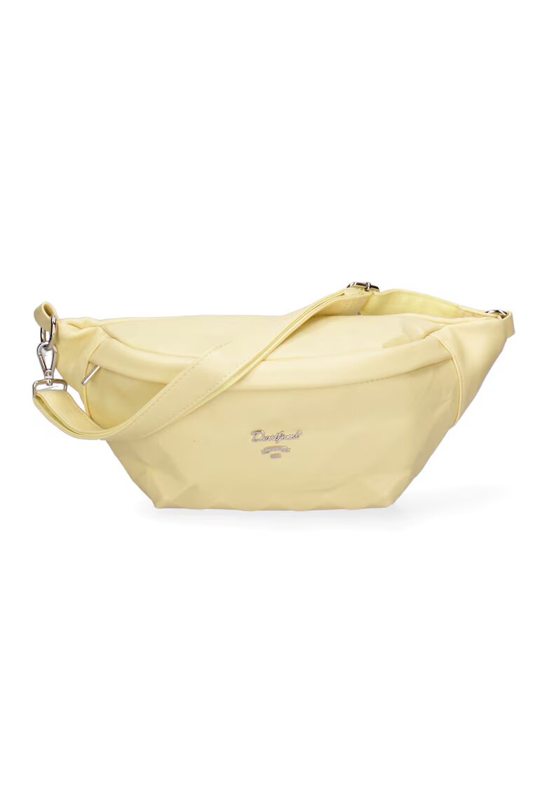 David Jones Borseta de piele ecologica cu bareta ajustabila - Galben
