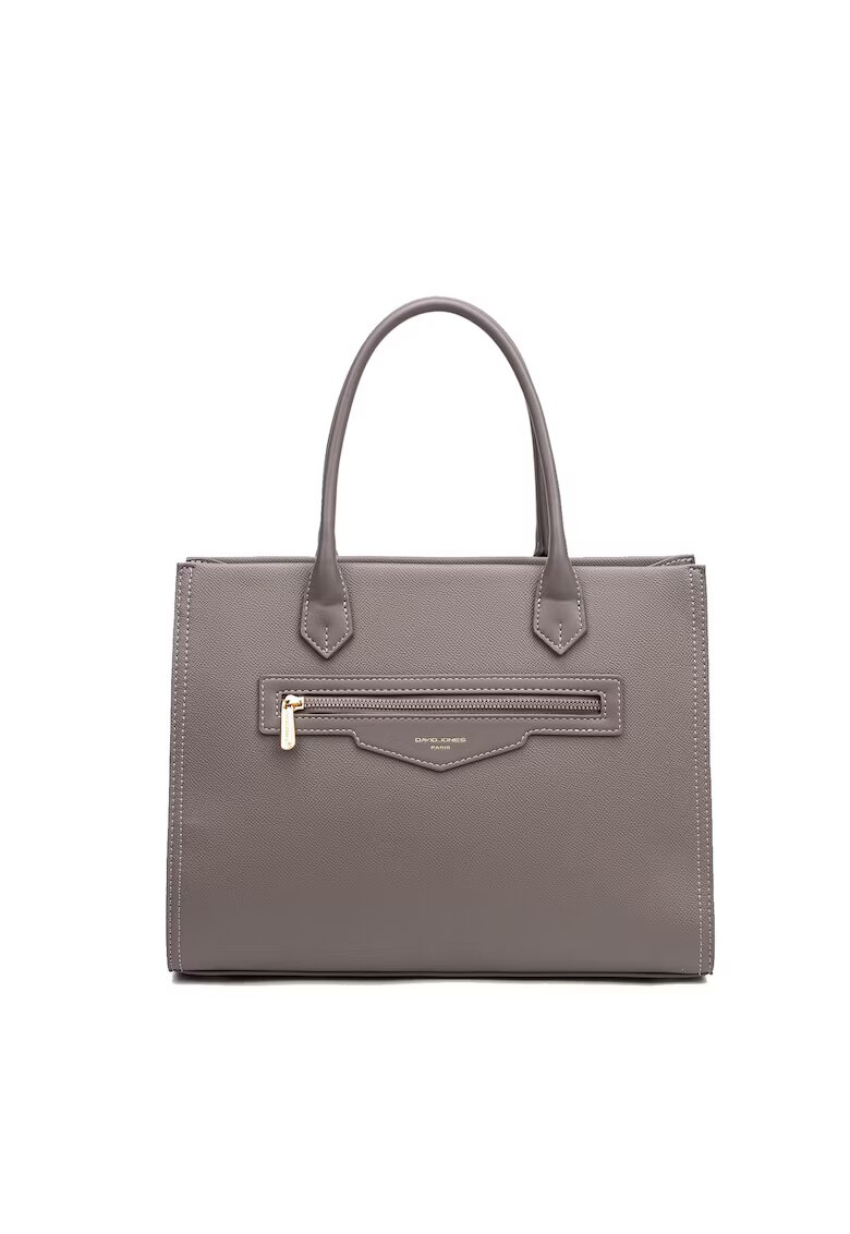 David Jones Geanta shopper din piele ecologica Erisma - Maro inchis