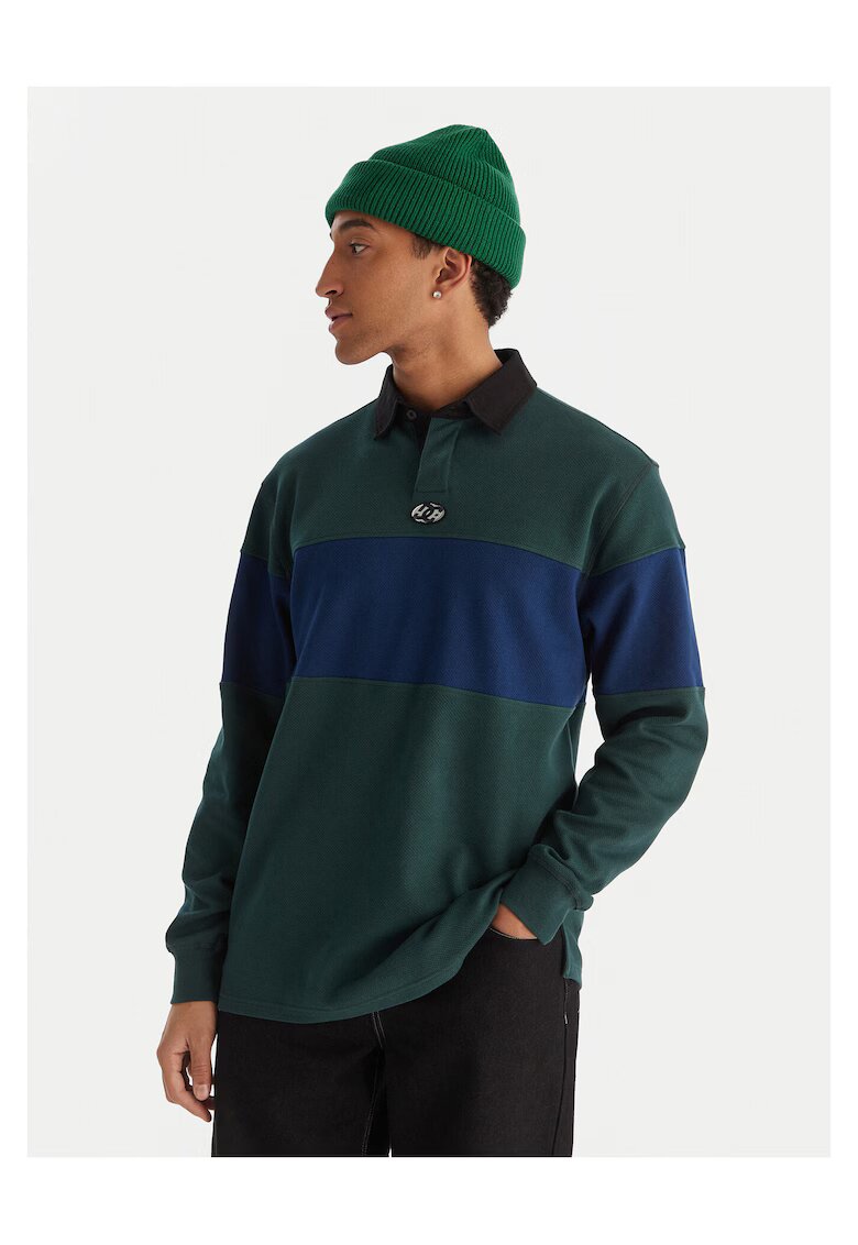 DC Shoes Bluza polo barbati verde - bumbac -