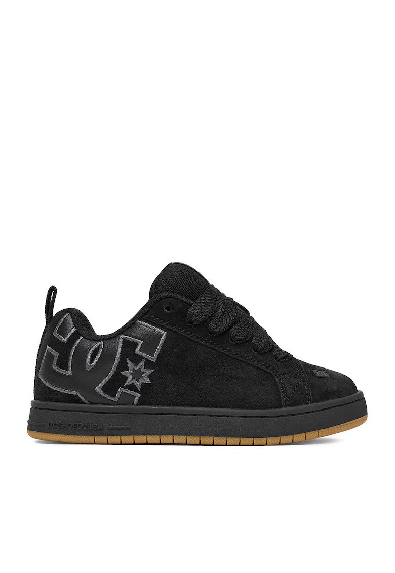 DC Shoes Pantofi sport copii - CEO-V5-10116K-CH - negru - piele naturala