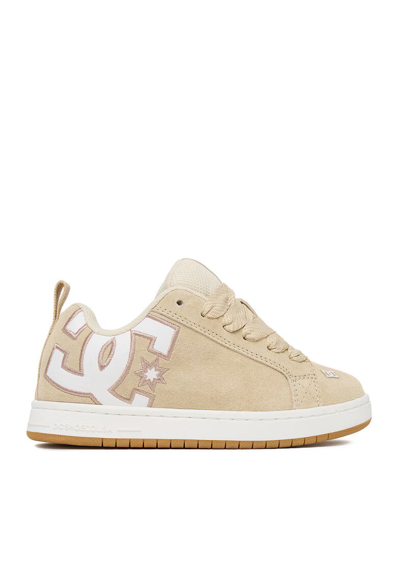 DC Shoes Pantofi sport copii model CEO-V5-10116K - piele naturala - bej