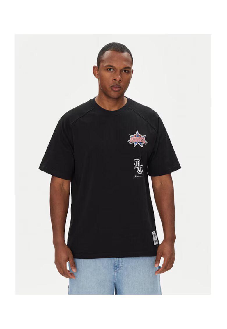 DC Tricou barbati ADYKT03256 - Bumbac - Negru - Negru