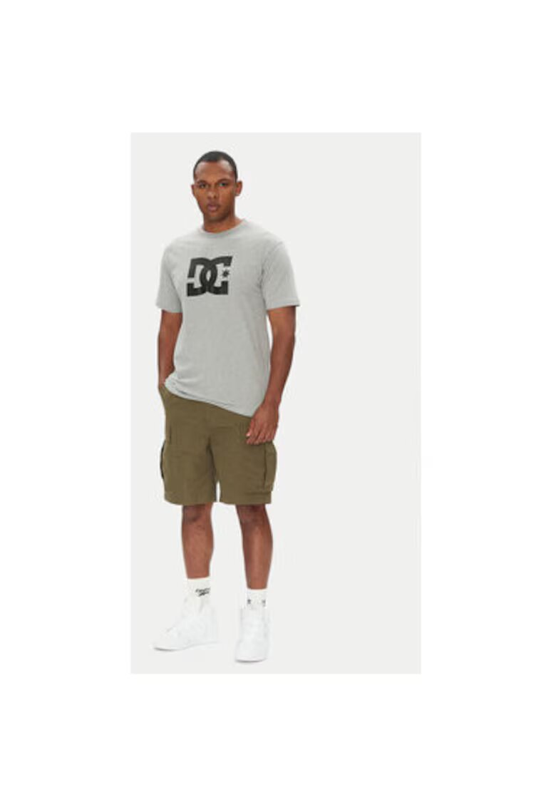 DC Tricou barbati ADYZT05373 - Bumbac - Gri - Gri