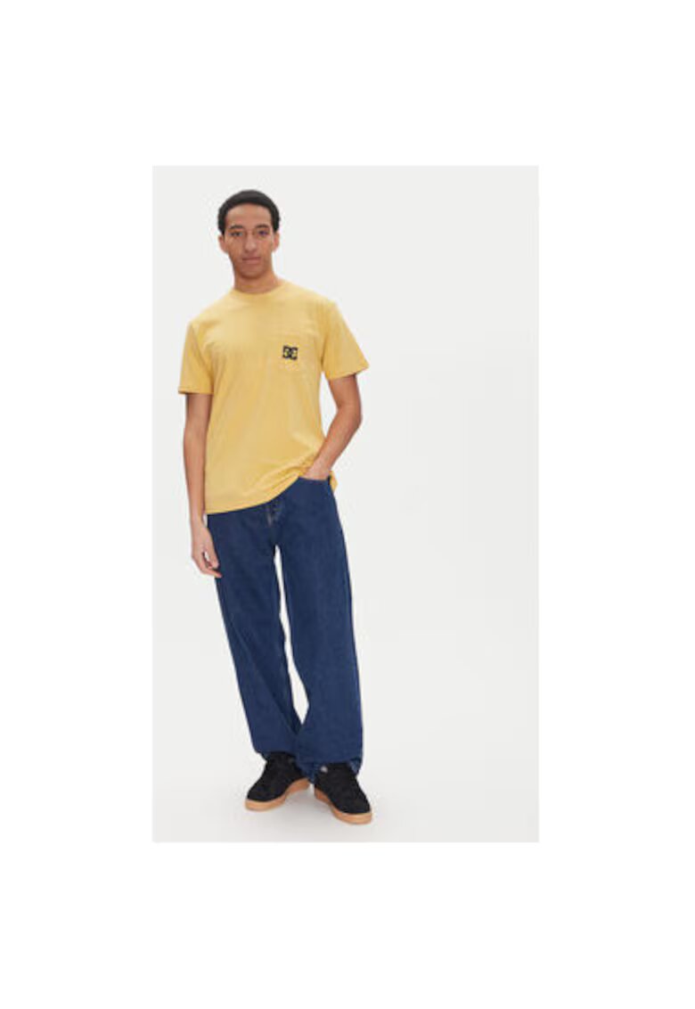 DC Tricou barbati ADYZT05377 - Bumbac/Bumac reciclat - Galben - Galben
