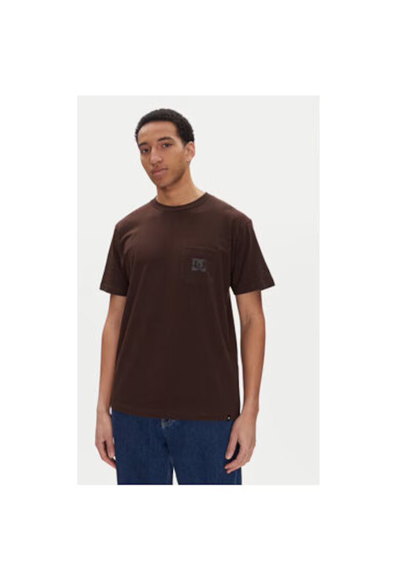 DC Tricou barbati ADYZT05377 - Bumbac/Bumac reciclat - Maro - Maro