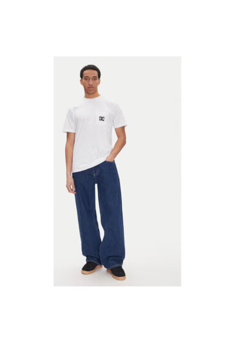 DC Tricou barbati ADYZT05377 - Bumbac/Bumac reciclat - S INTL - Alb