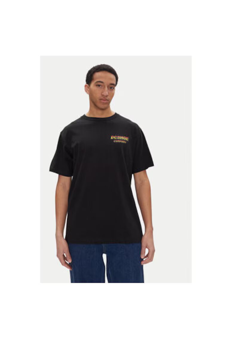 DC Tricou barbati ADYZT05457 - Bumbac/Bumac reciclat - Negru - Negru