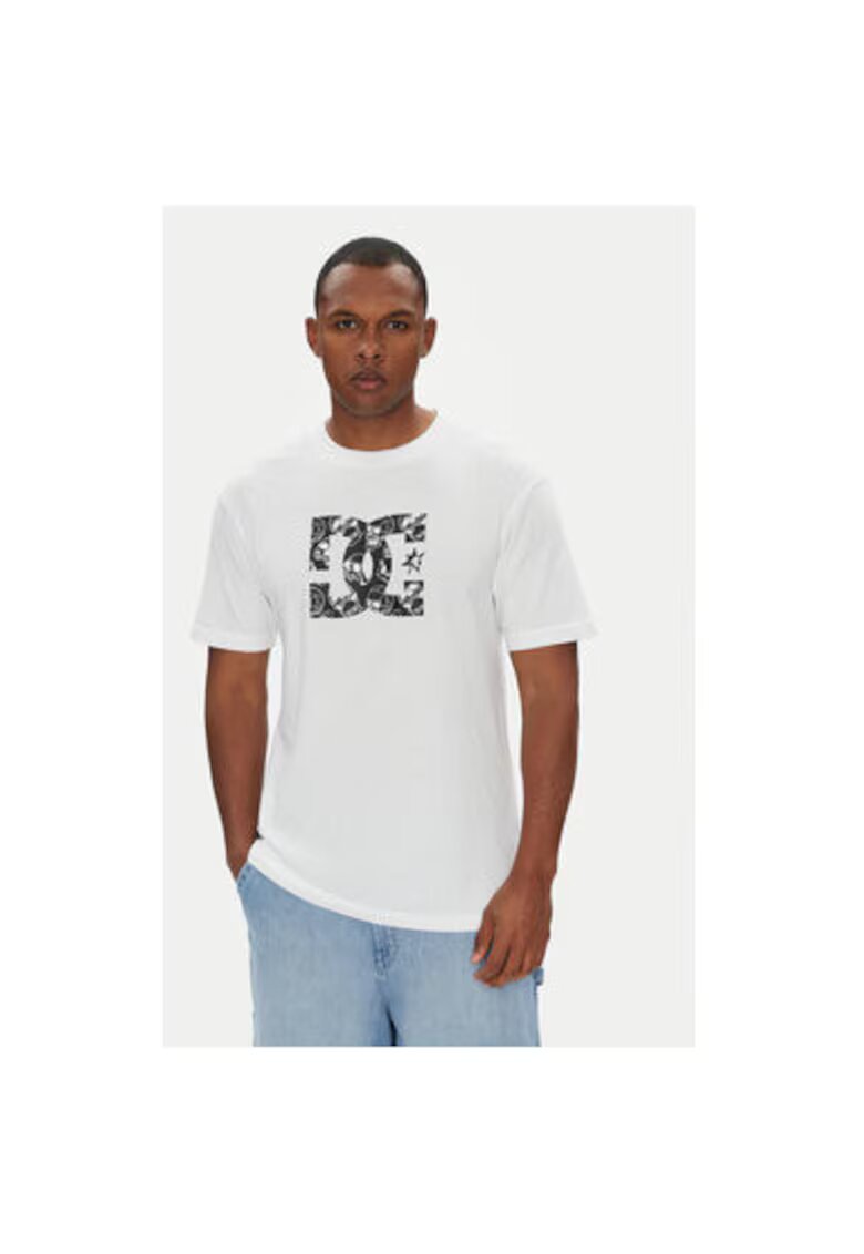 DC Tricou barbati ADYZT05461 - Bumbac - Alb - Alb