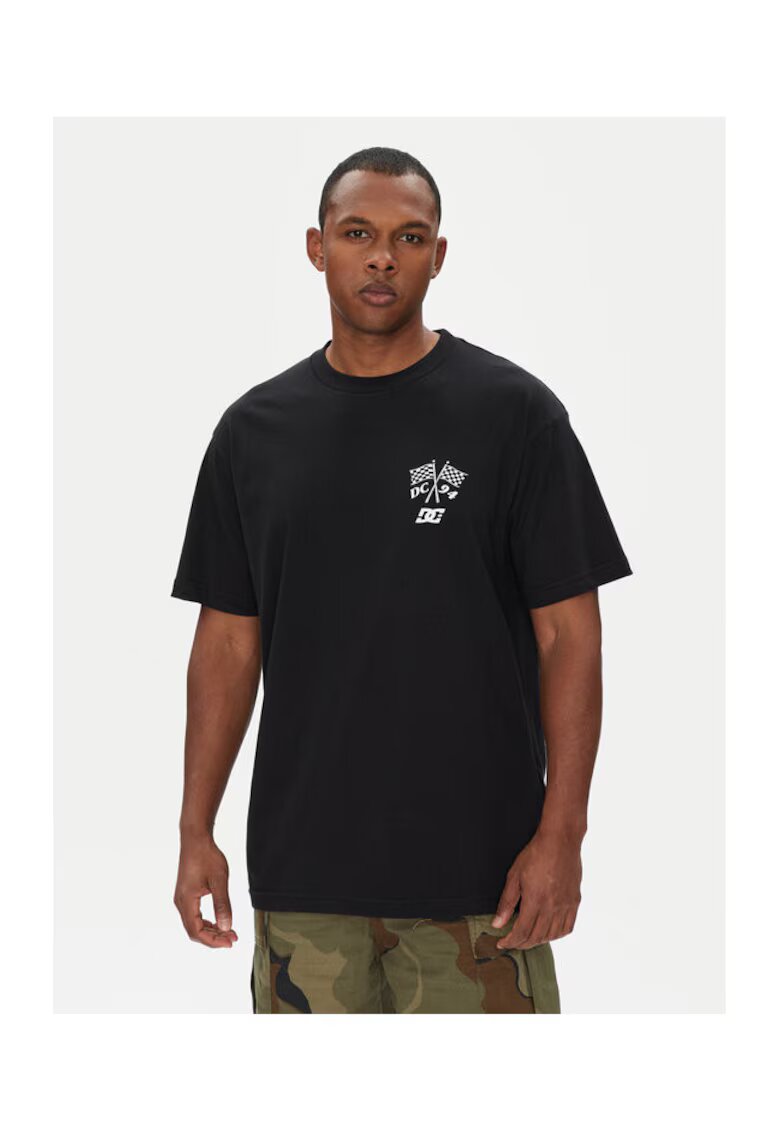 DC Tricou barbati ADYZT05467 - Bumbac - Negru - Negru