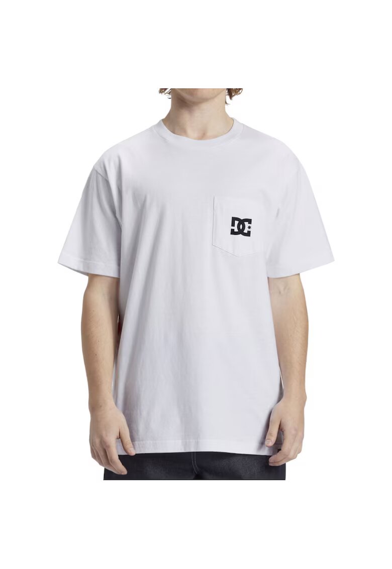 DC Tricou barbati bumbac STAR POCKET ALB - Alb