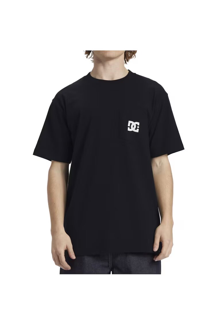DC Tricou barbati bumbac STAR POCKET NEGRU - Negru
