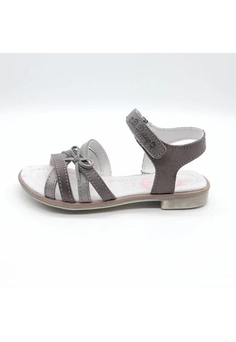DDStep Sandale din Piele - pentru Fete - cu Scai - Gri - K356-6000 - Gri
