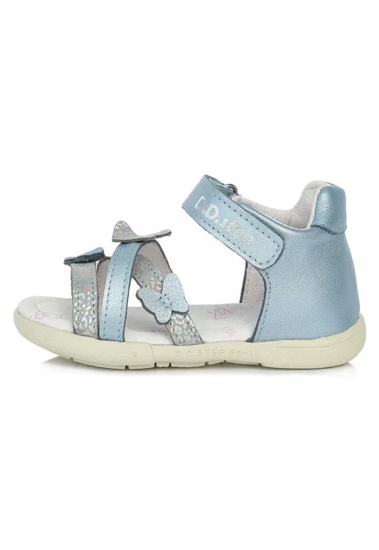DDStep Sandale Fete - din Piele - Inchise la Spate - Flexibile - AC048-30 - Albastru