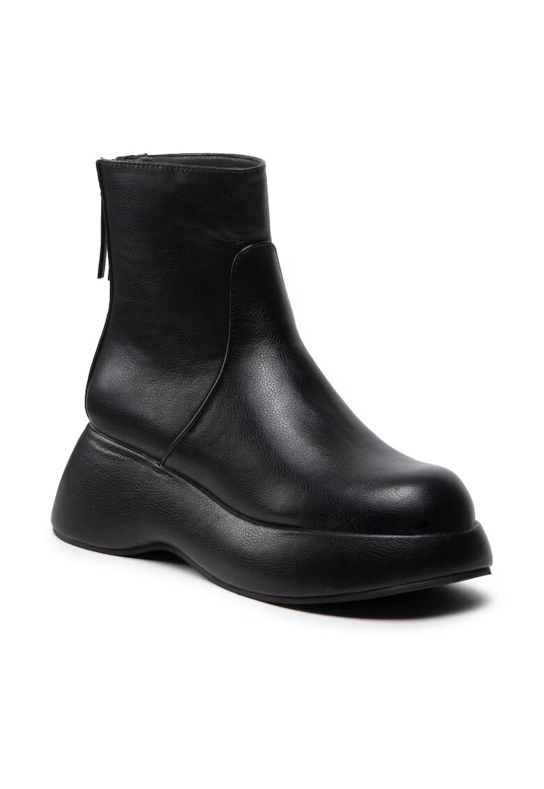 DeeZee Botine dama - 301704621 - Piele ecologica - Negru - Negru