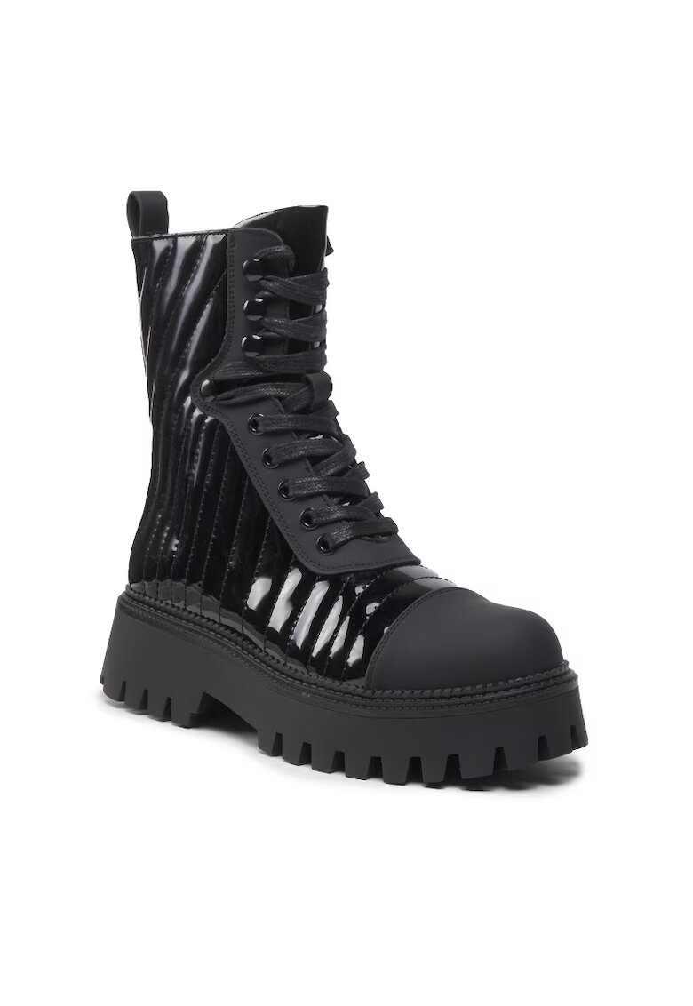 DeeZee Botine dama - 301728153 - Piele ecologica - Negru - Negru