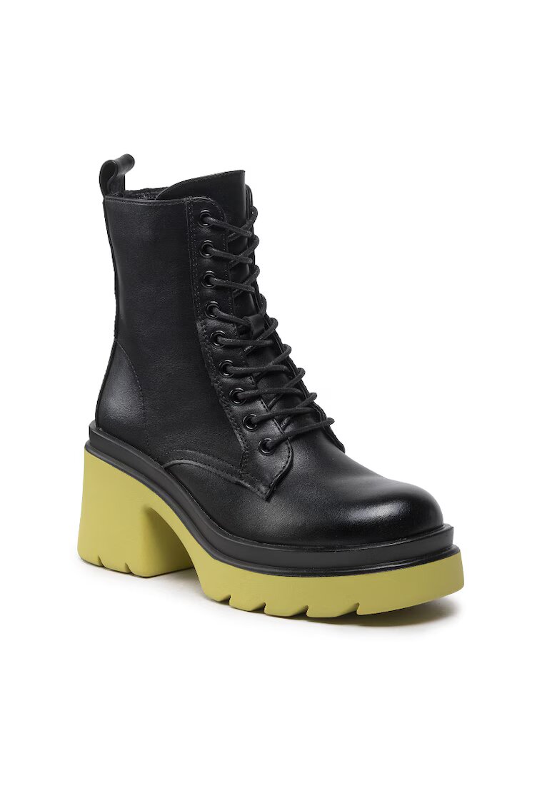 DeeZee Botine dama - 301728368 - Piele ecologica - Negru - Negru