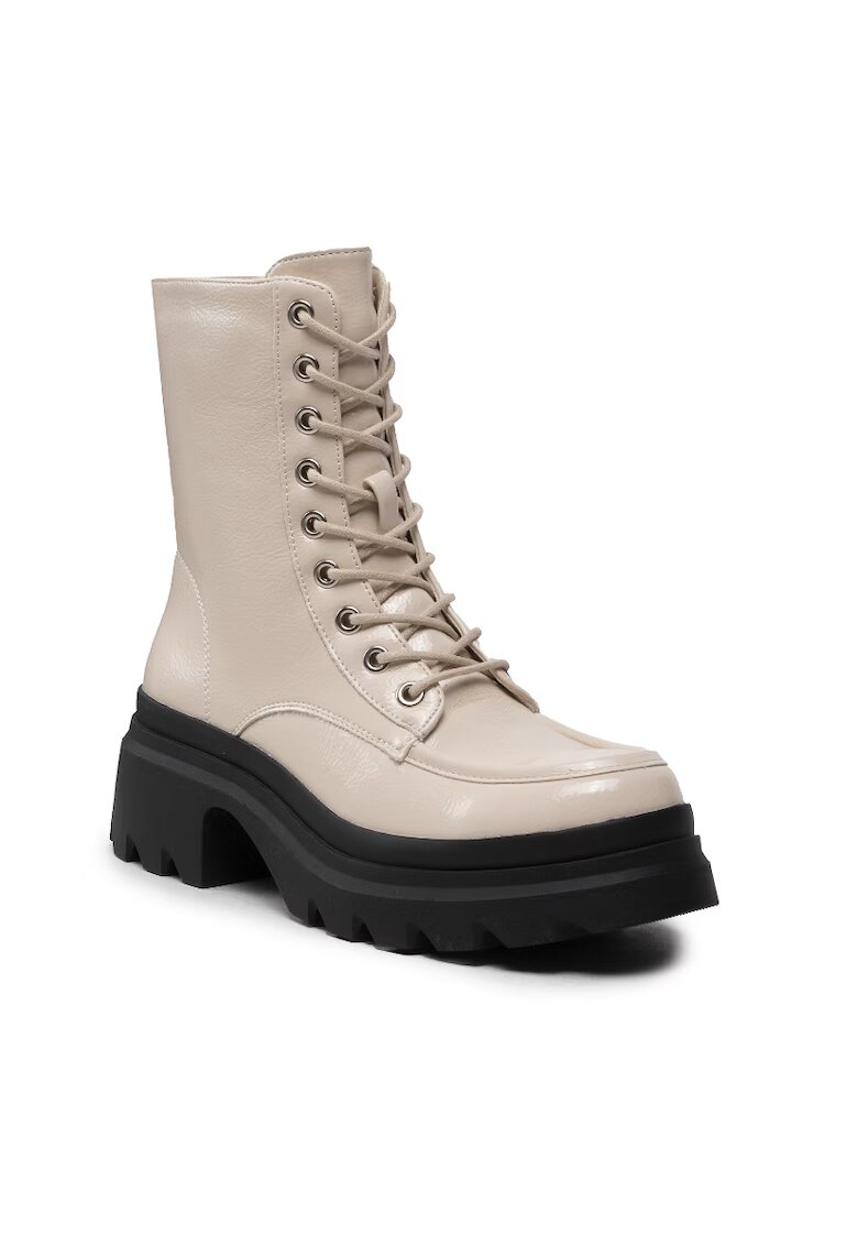 DeeZee Botine dama - 301728498 - Piele ecologica - Bej - Bej