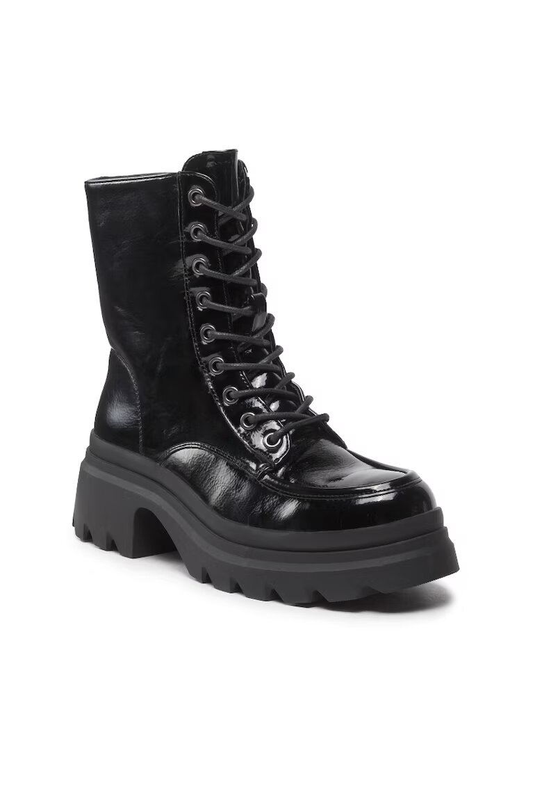 DeeZee Botine dama - 301728504 - Piele ecologica - Negru - Negru