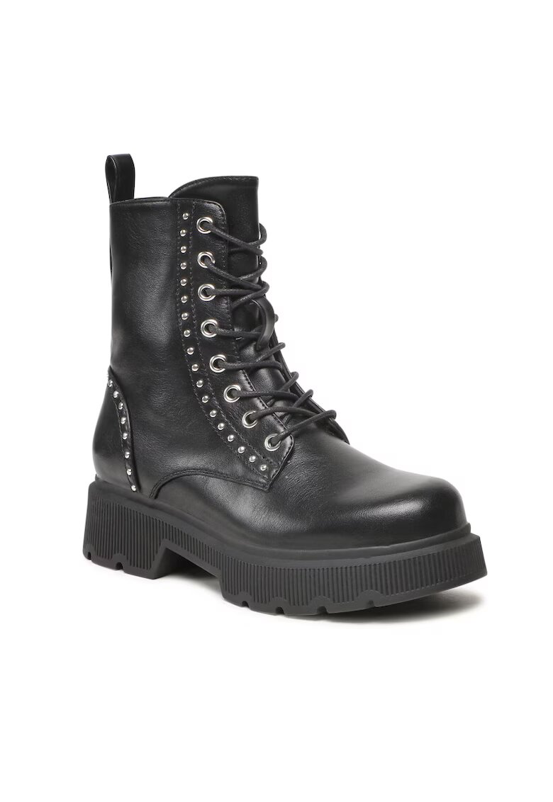 DeeZee Botine dama - Piele ecologica - Negru